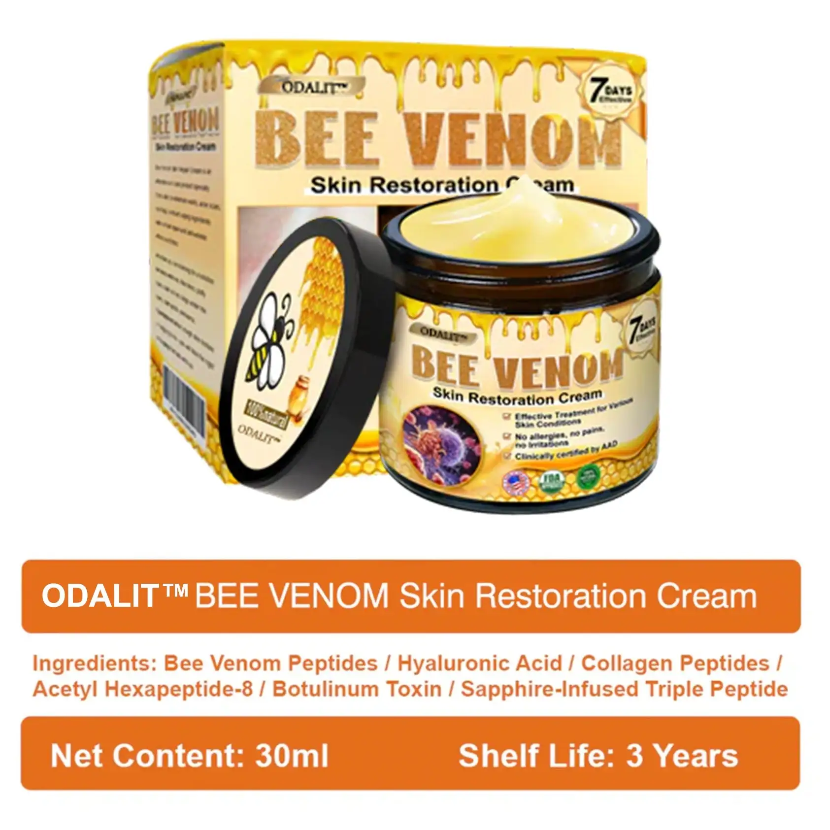FDA Approved: ODALIT® Bee Venom Skin Restoration Cream — 🔥Limited Time 70% OFF🔥