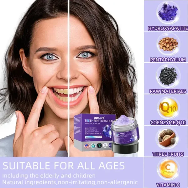 🎁Flash Sale - Don’t Miss Out - ODALIT™ TeethRestoration Mineral Powder🦷(ADA recommended)👩‍⚕️(Treats periodontitis and mouth ulcers, prevents tooth loss, and repairs gum recession)